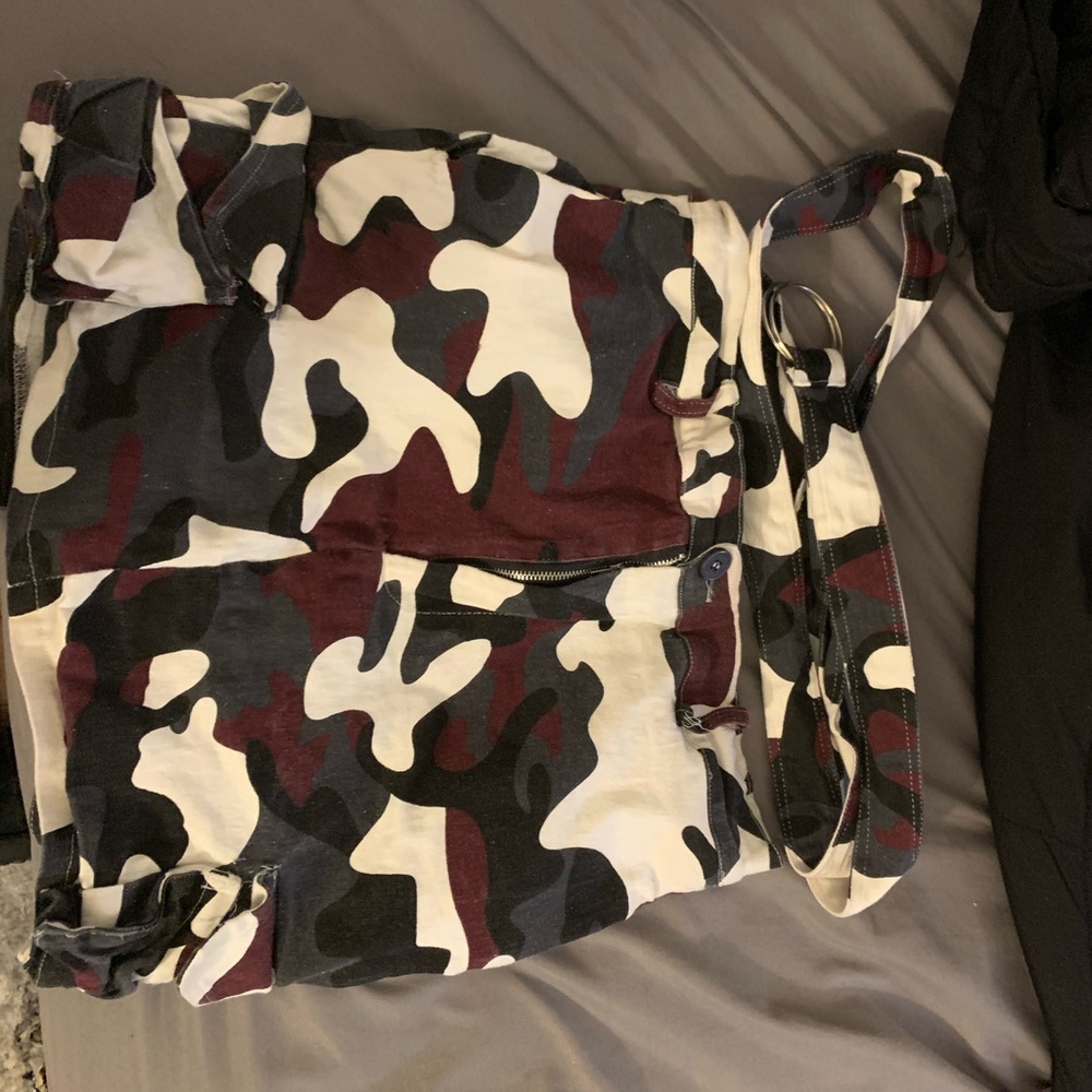 Purple camo skirt w/ belt